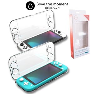 Hộp cứng trong suốt Akitomo đóng mở bằng nam châm từ tính đựng máy Nintendo Switch Oled / Switch v1,2 / Switch Lite