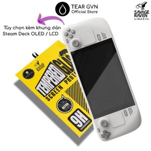 Kính cường lực 9H độ trong suốt và nhạy cao Savage Raven (Skull & Co) cho Steam Deck OLED / LCD - Hộp 2 miếng